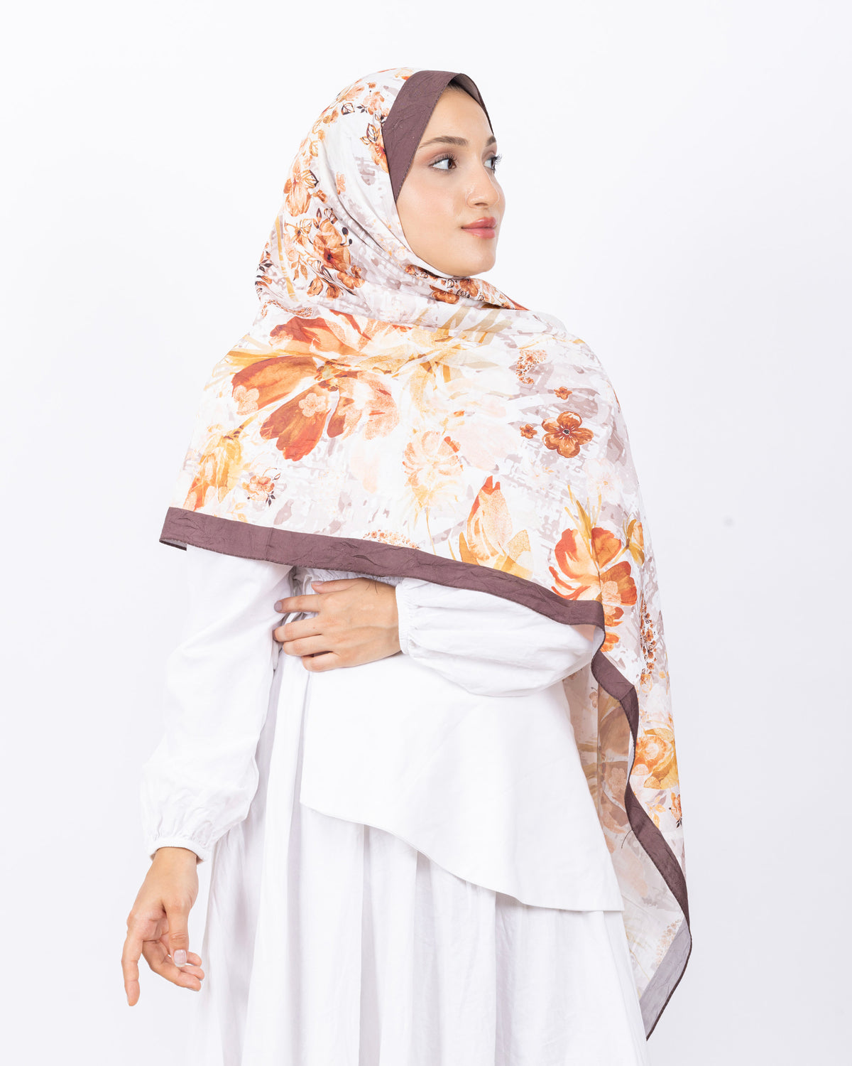 Mikro Bambu Kraş Şal D029 Kahverengi