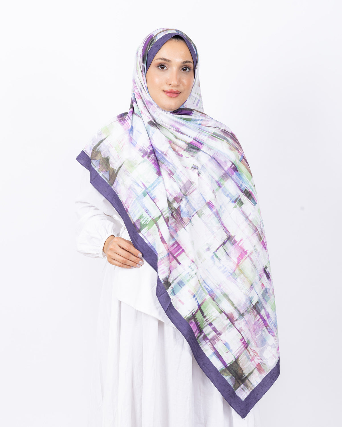 Mikro Bambu Kraş Şal D028 Mor-Lila