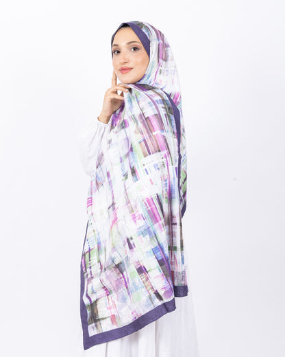Mikro Bambu Kraş Şal D028 Mor-Lila