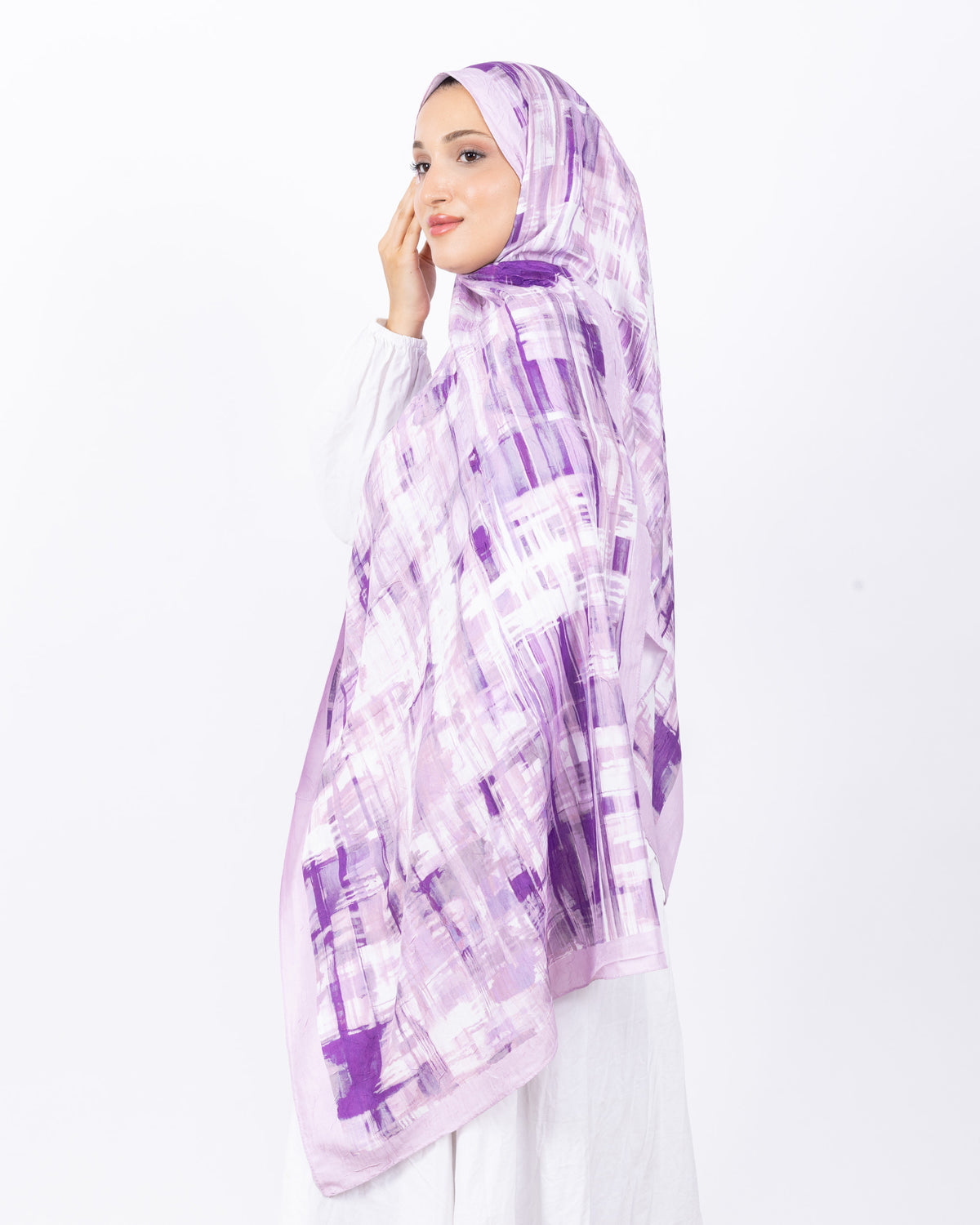Mikro Bambu Kraş Şal D028 Toz Pembe