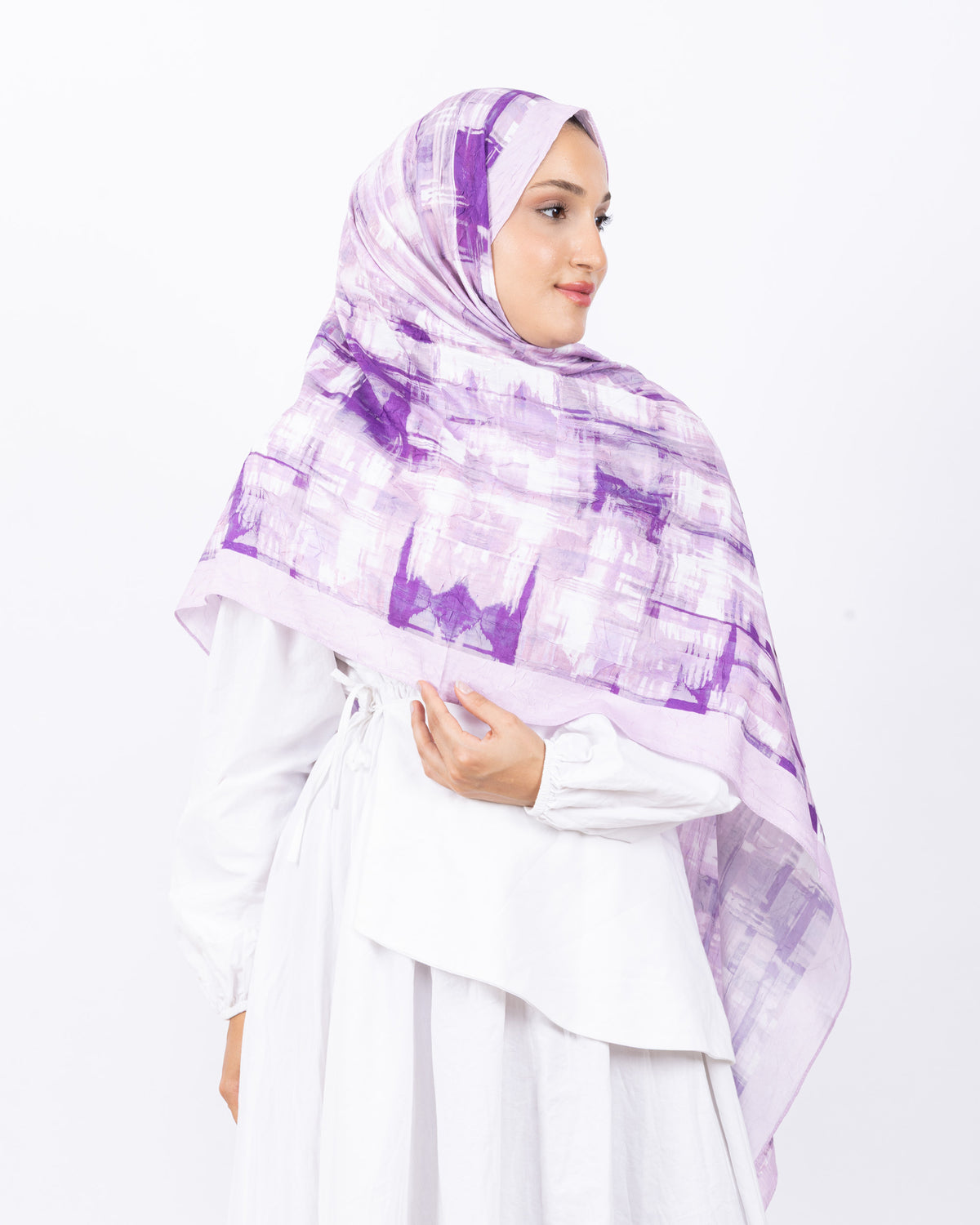 Mikro Bambu Kraş Şal D028 Toz Pembe