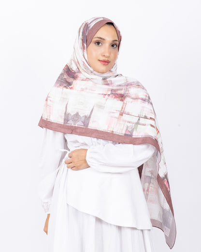 Mikro Bambu Kraş Şal D028 Sütlü Kahve