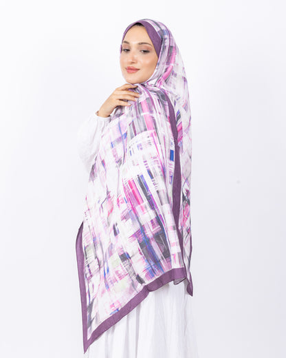 Mikro Bambu Kraş Şal D028 Mürdüm