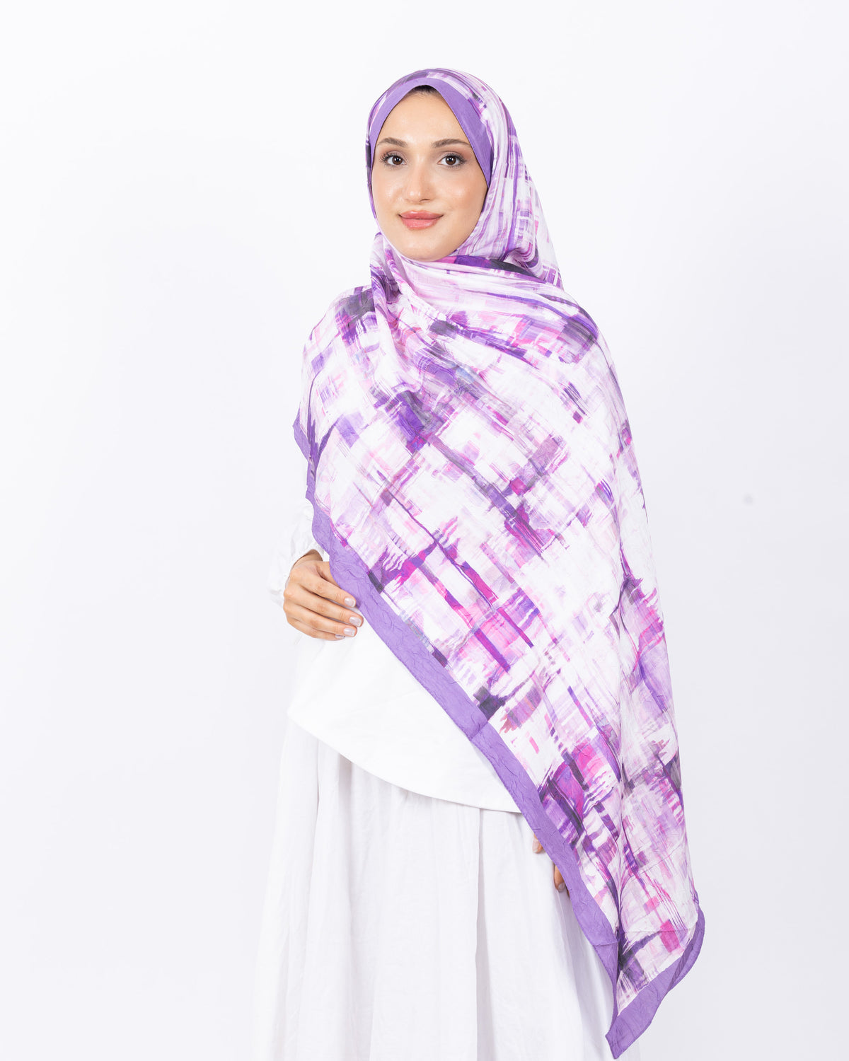 Mikro Bambu Kraş Şal D028 Lila
