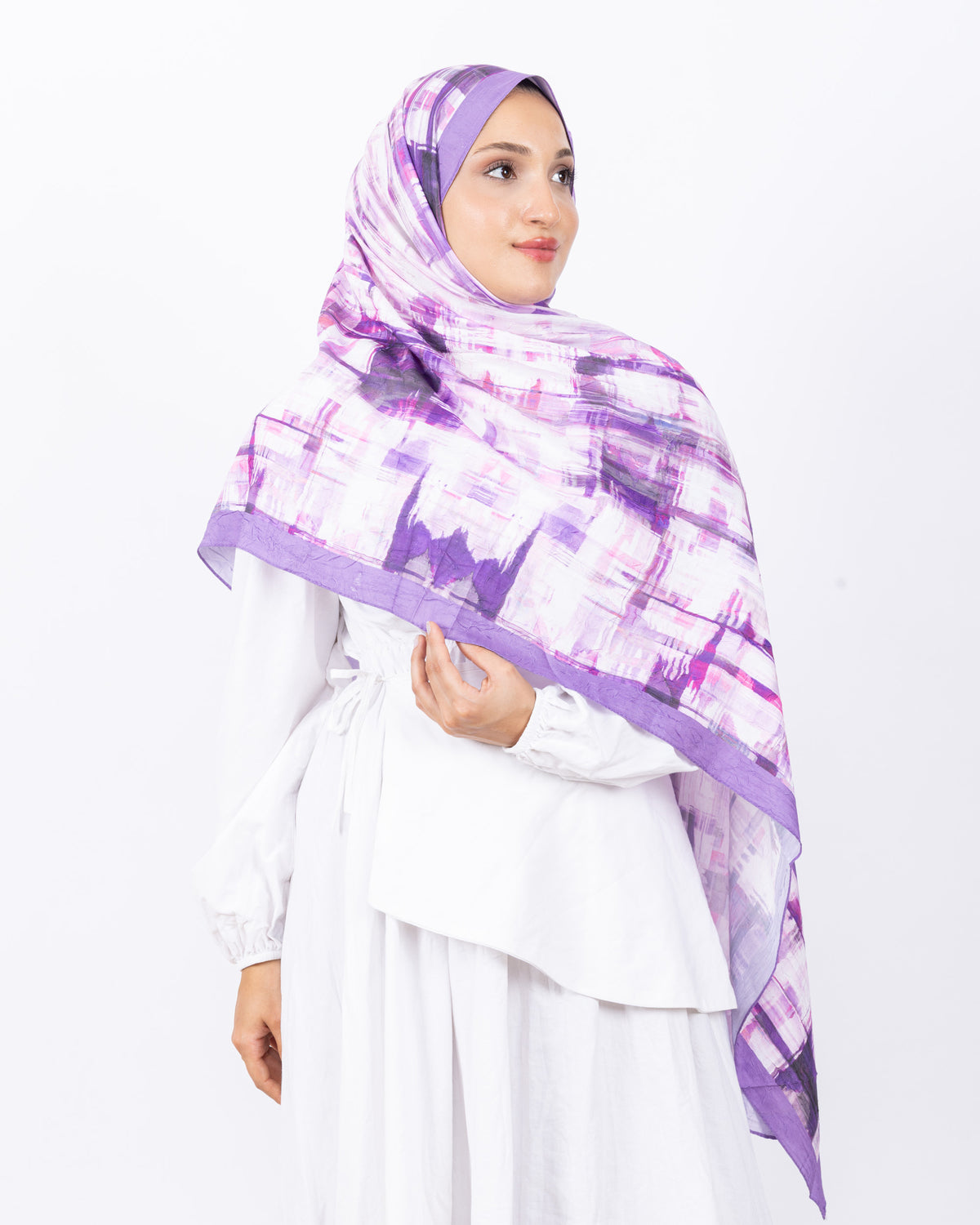 Mikro Bambu Kraş Şal D028 Lila