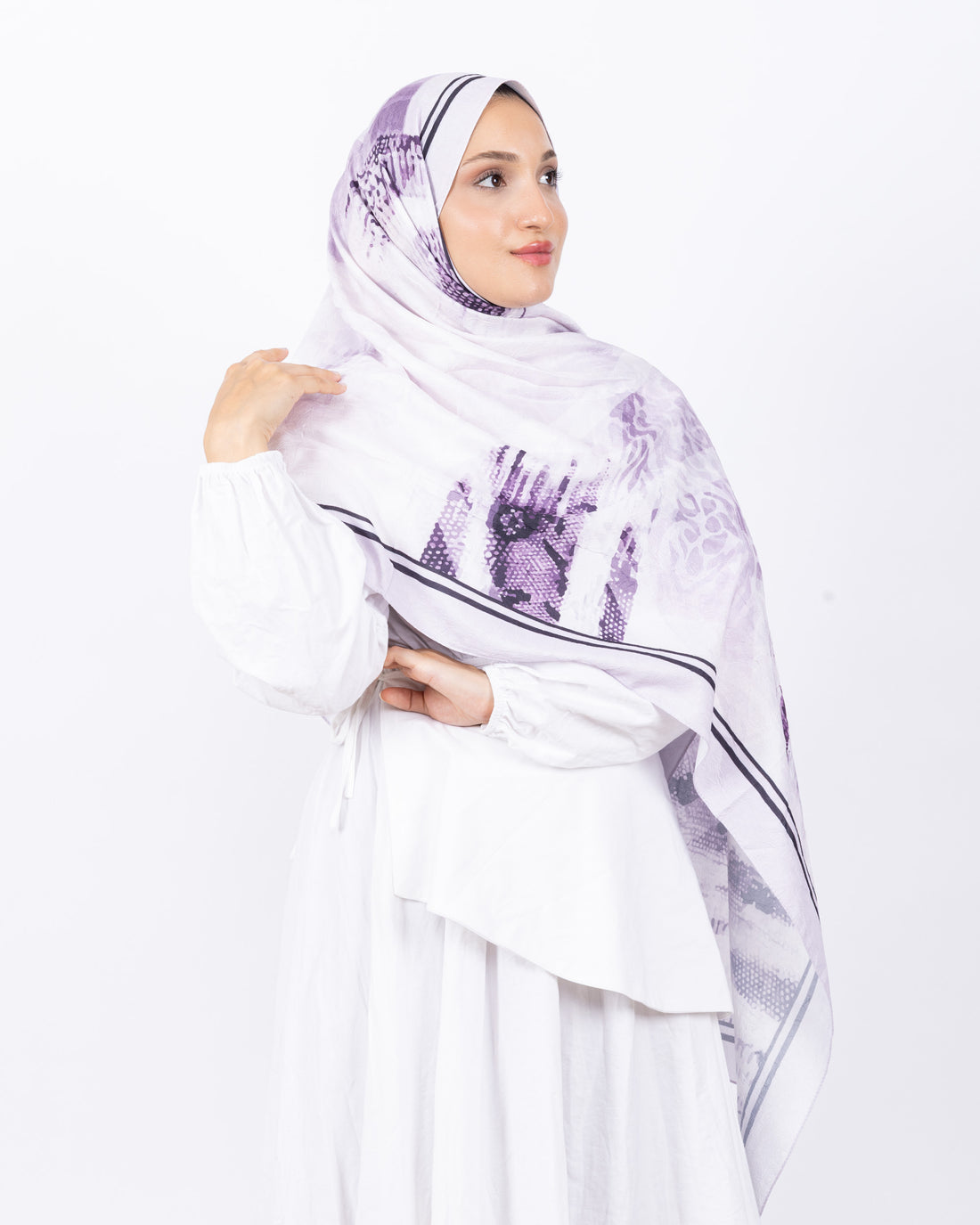 Mikro Bambu Kraş Şal D030 Açık Lila