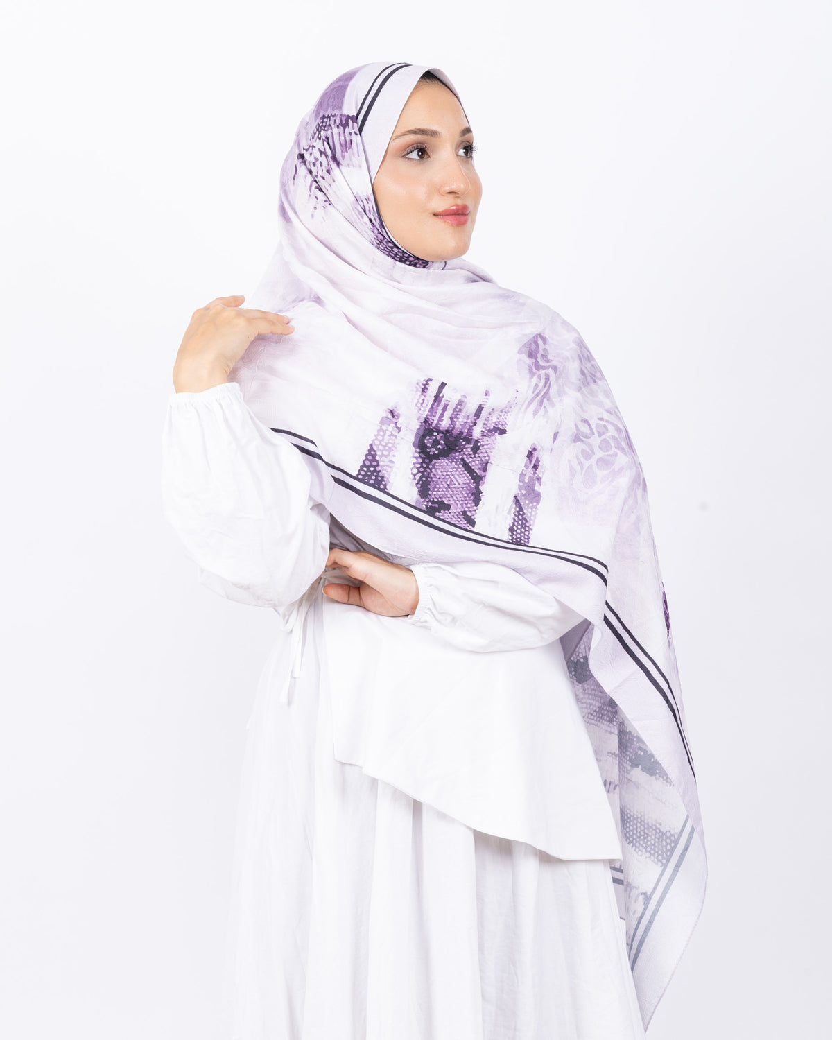 Mikro Bambu Kraş Şal D030 Açık Lila