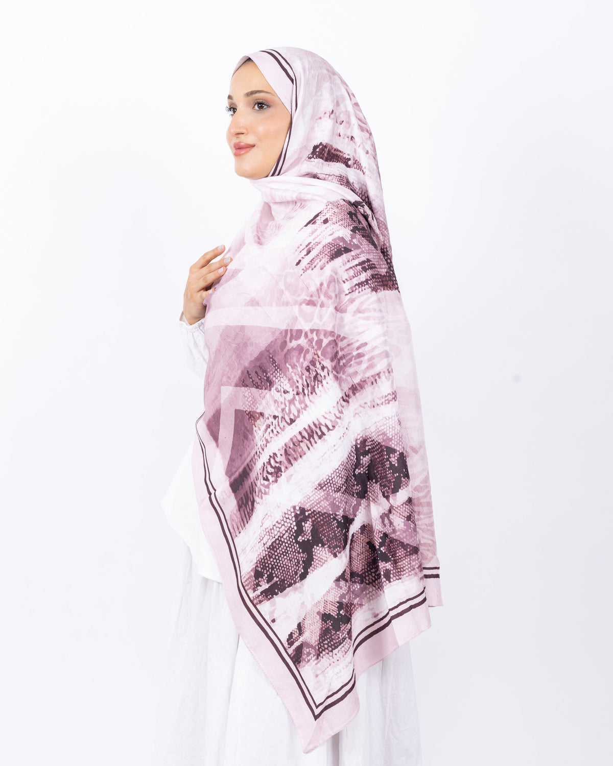 Mikro Bambu Kraş Şal D030 Toz Pembe