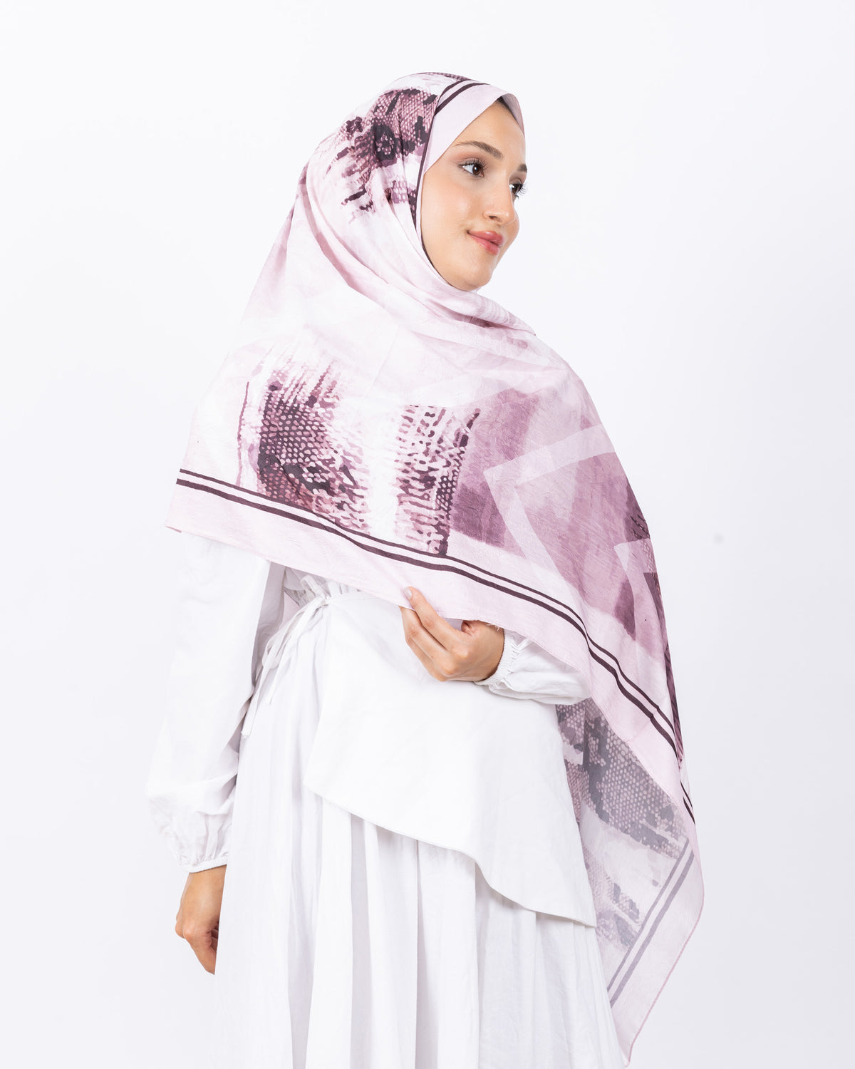Mikro Bambu Kraş Şal D030 Toz Pembe