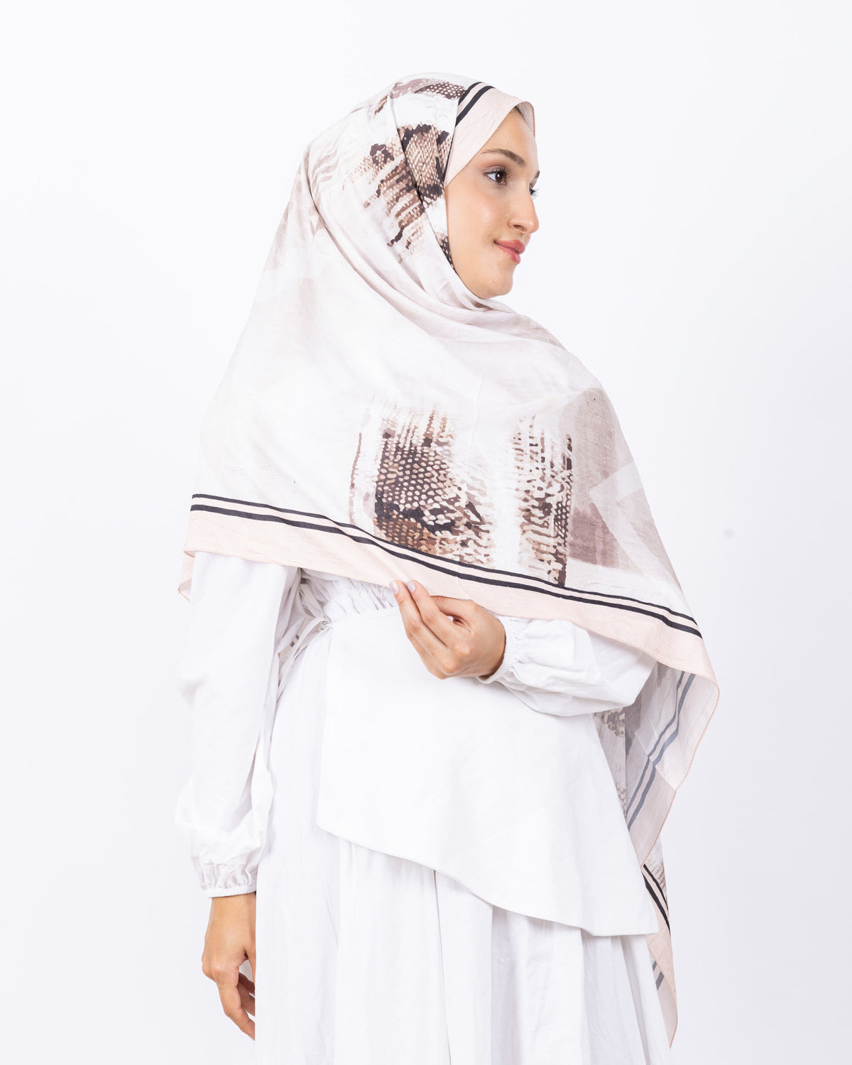 Mikro Bambu Kraş Şal D030 Açık Somon