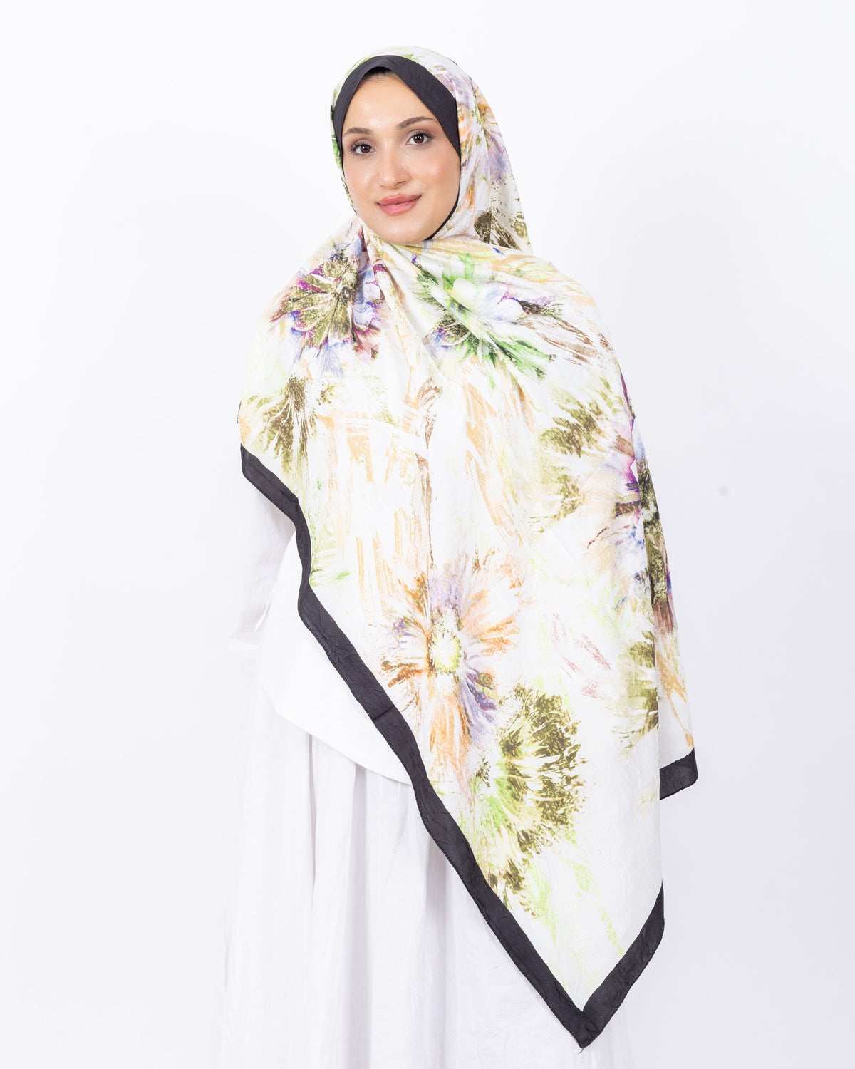 Mikro Bambu Kraş Şal D027 Siyah