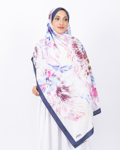 Mikro Bambu Kraş Şal D027 Lacivert