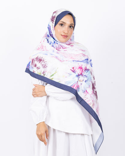 Mikro Bambu Kraş Şal D027 Lacivert