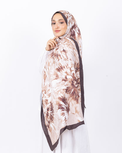 Mikro Bambu Kraş Şal D027 Kahverengi