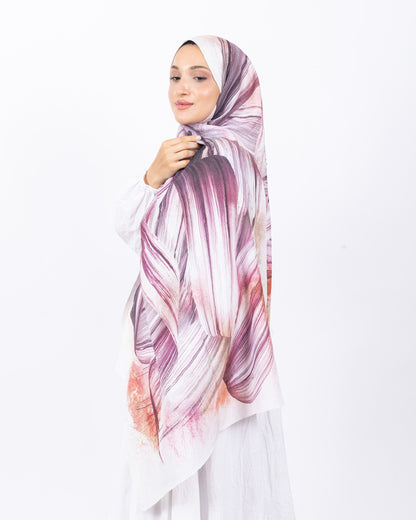 Mikro Bambu Kraş Şal D035 Mürdüm