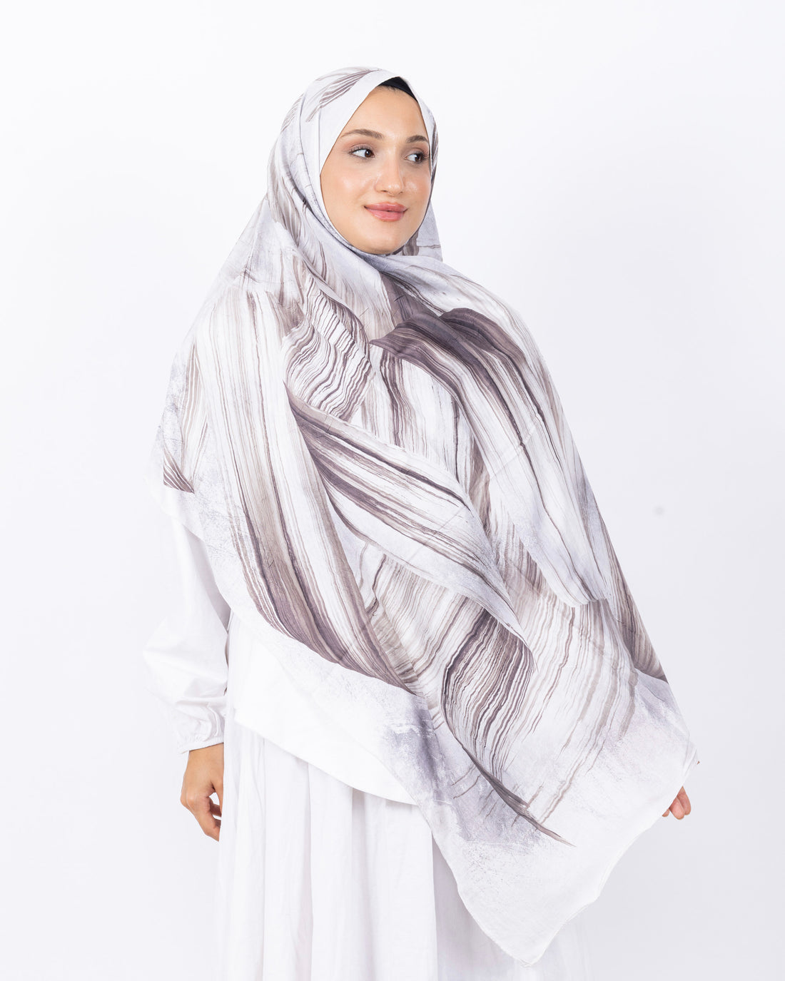 Mikro Bambu Kraş Şal D035 Kahverengi