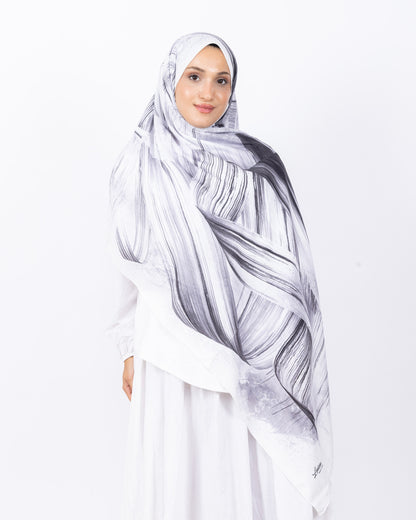 Mikro Bambu Kraş Şal D035 Siyah