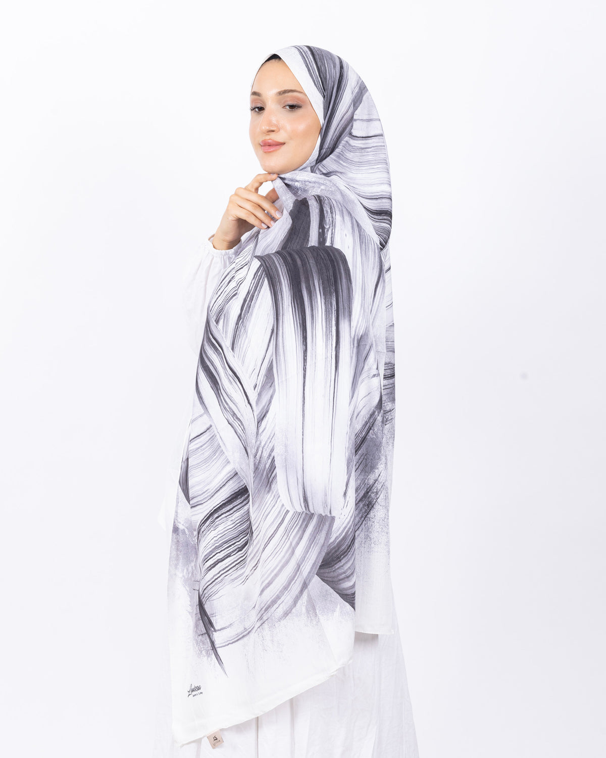 Mikro Bambu Kraş Şal D035 Siyah