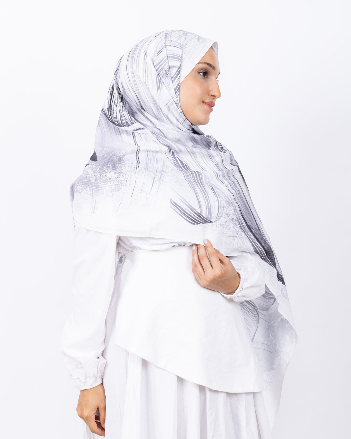 Mikro Bambu Kraş Şal D035 Siyah