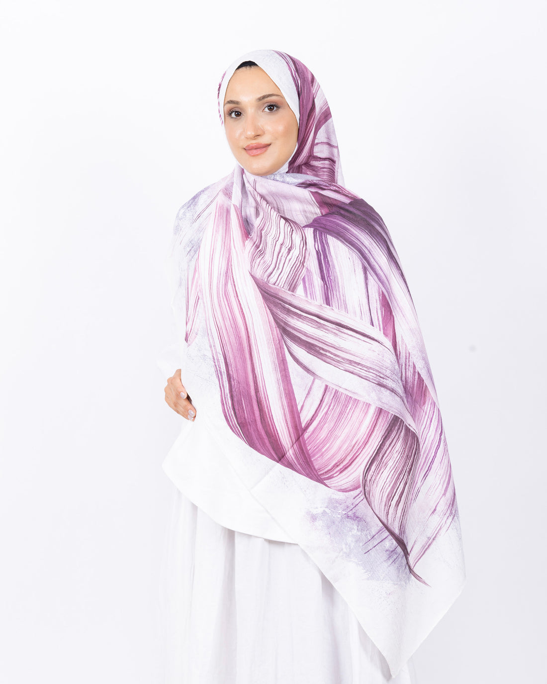 Mikro Bambu Kraş Şal D035 Fuşya