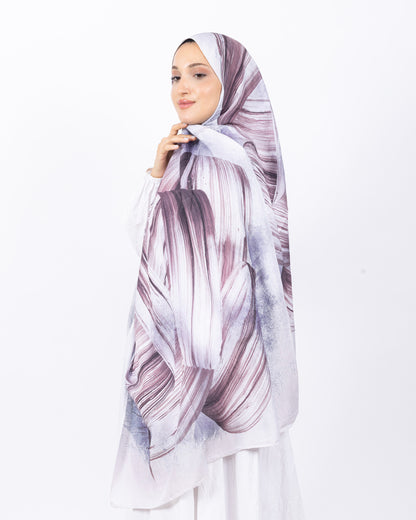 Mikro Bambu Kraş Şal D035 Mürdüm-Lila