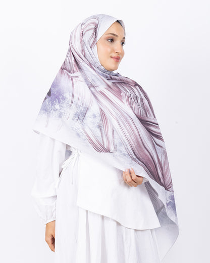 Mikro Bambu Kraş Şal D035 Mürdüm-Lila