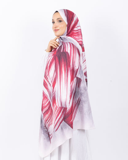 Mikro Bambu Kraş Şal D035 Kırmızı