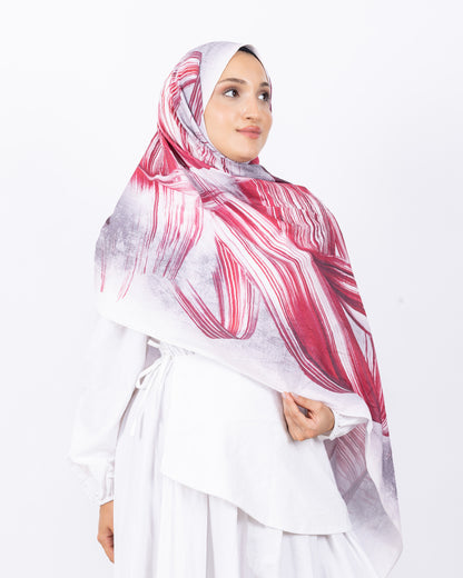 Mikro Bambu Kraş Şal D035 Kırmızı