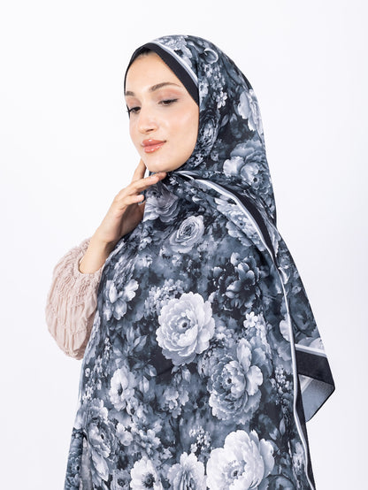 Mikro Soft Şal D001 Siyah-Gri