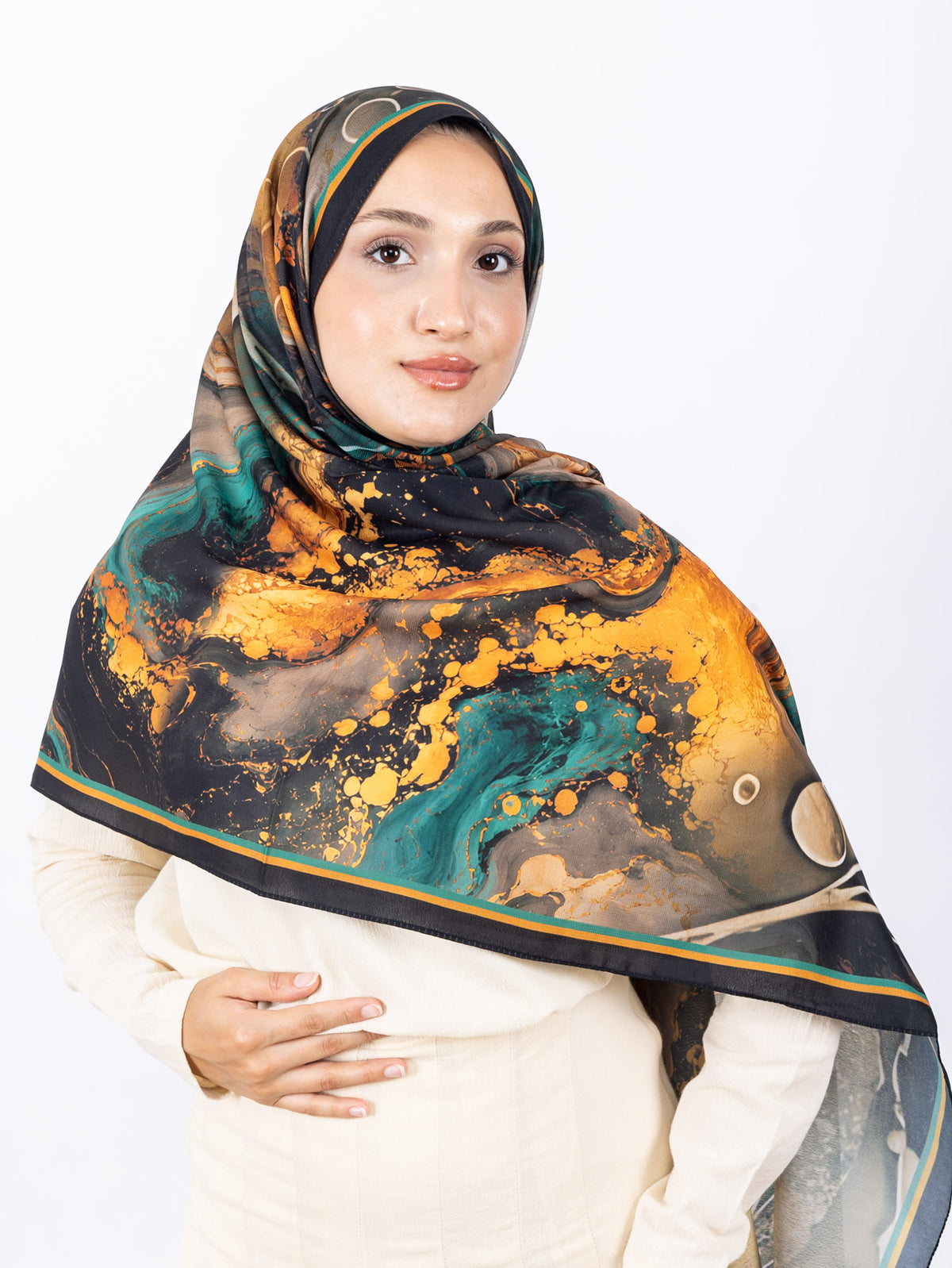 Mikro Soft Şal D010 Siyah-Gold