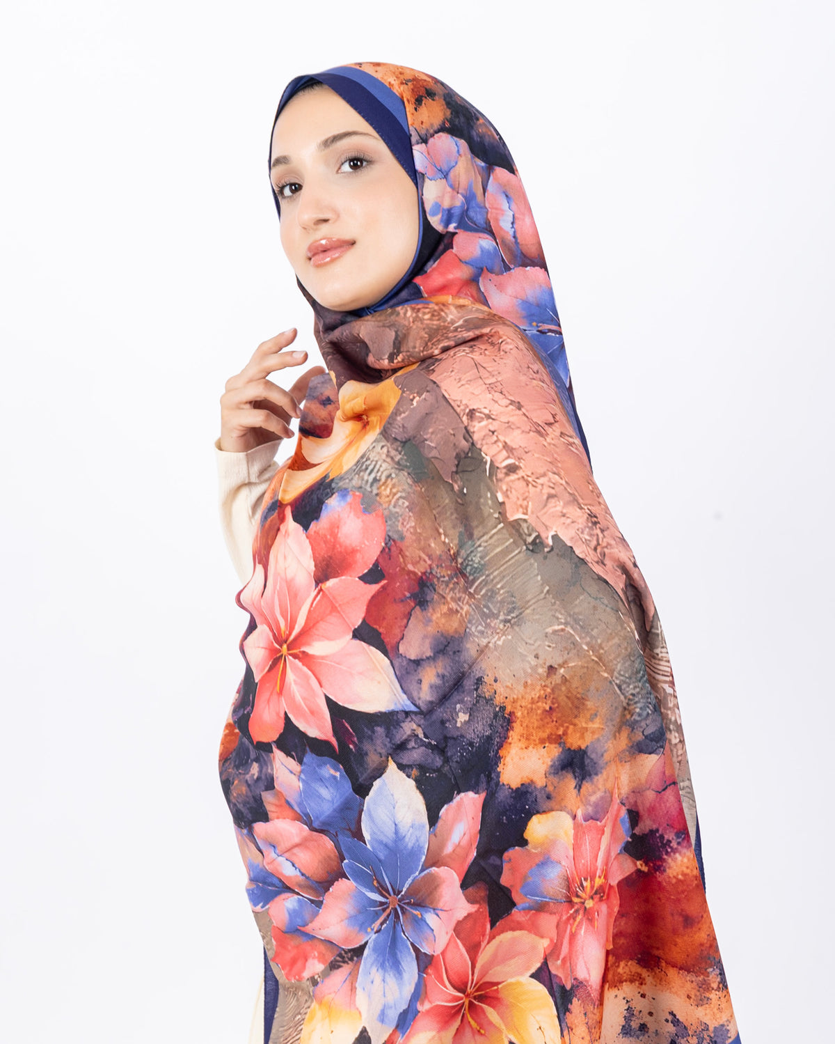 Mikro Soft Şal D013 Lacivert