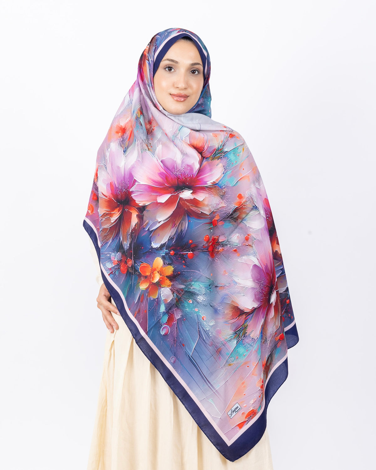 Mikro Soft Şal D004 Lacivert