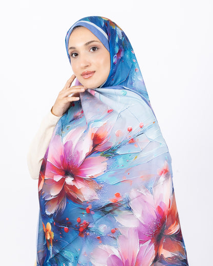 Mikro Soft Şal D004 Mavi