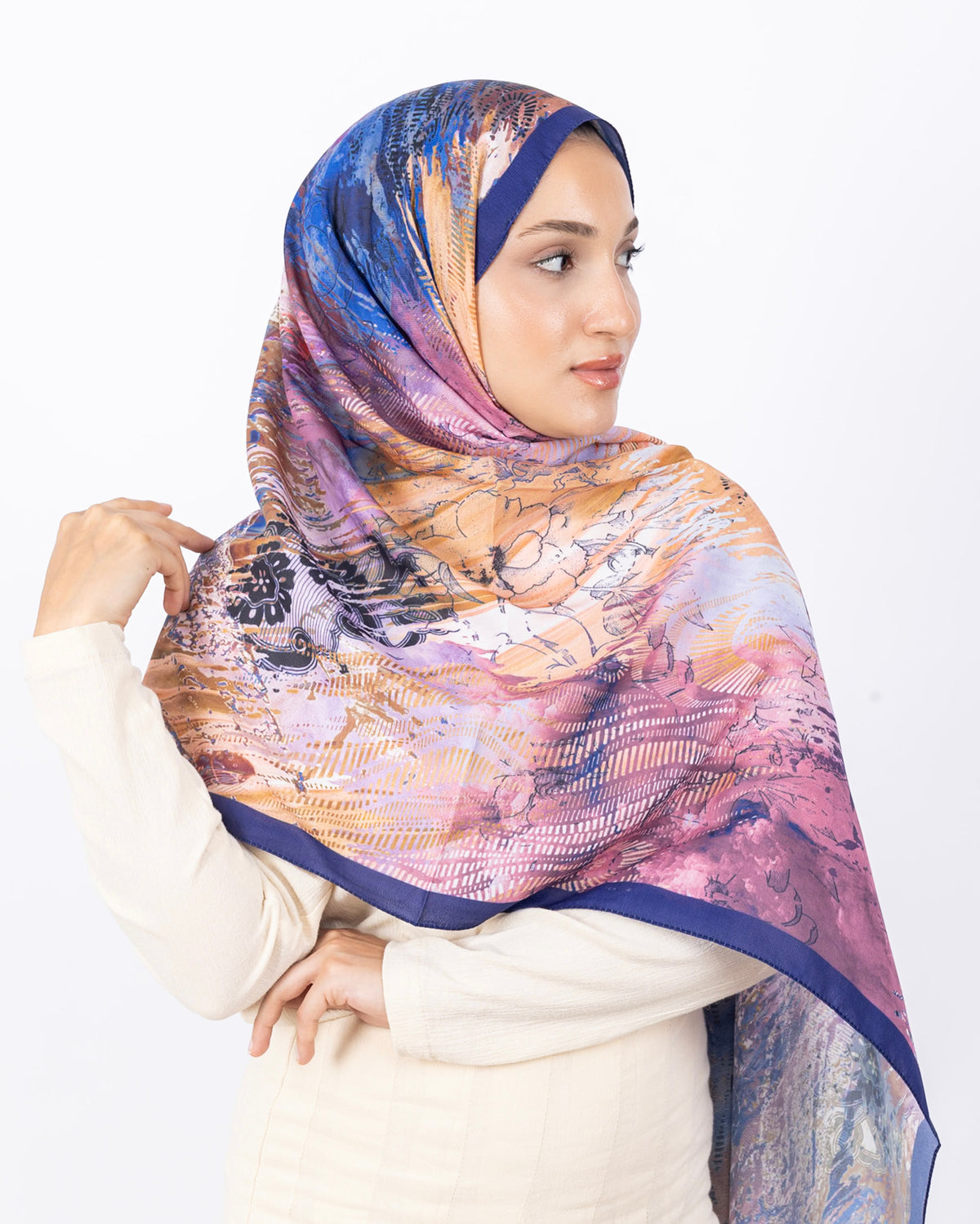 Mikro Soft Şal D016 Lacivert