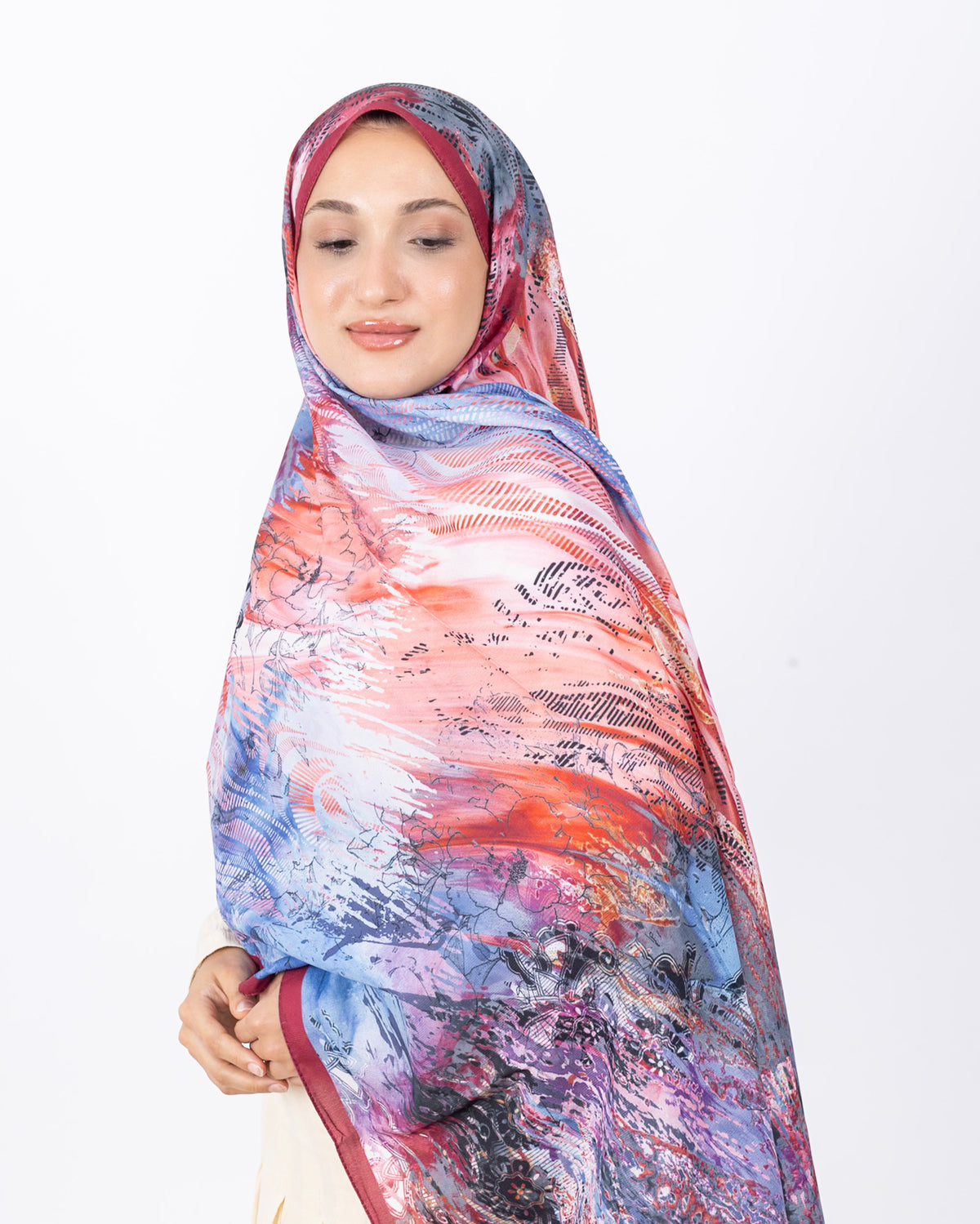 Mikro Soft Şal D016 Vişne Rengi