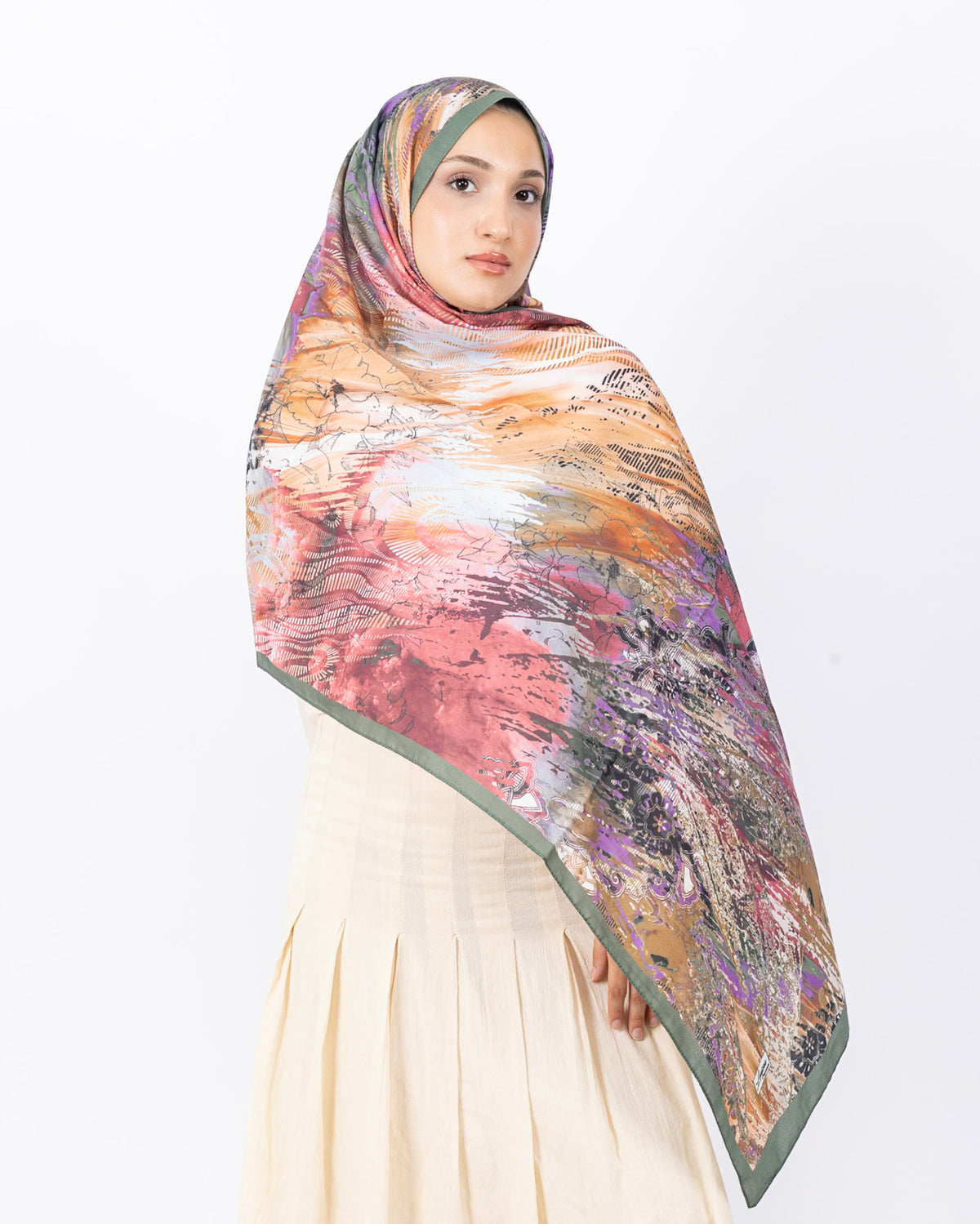 Mikro Soft Şal D016 Haki Yeşili