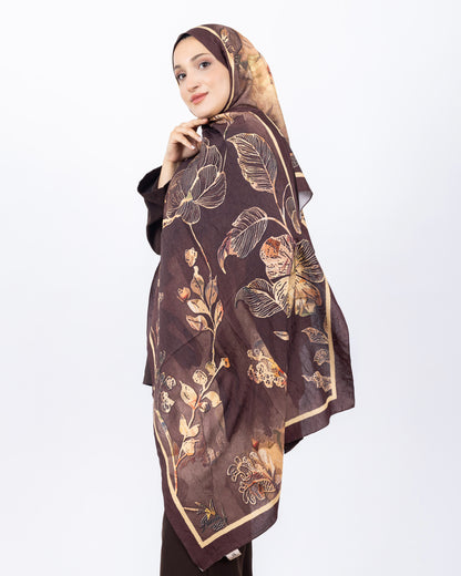 Mikro Bambu Kraş Şal D025 Kahverengi