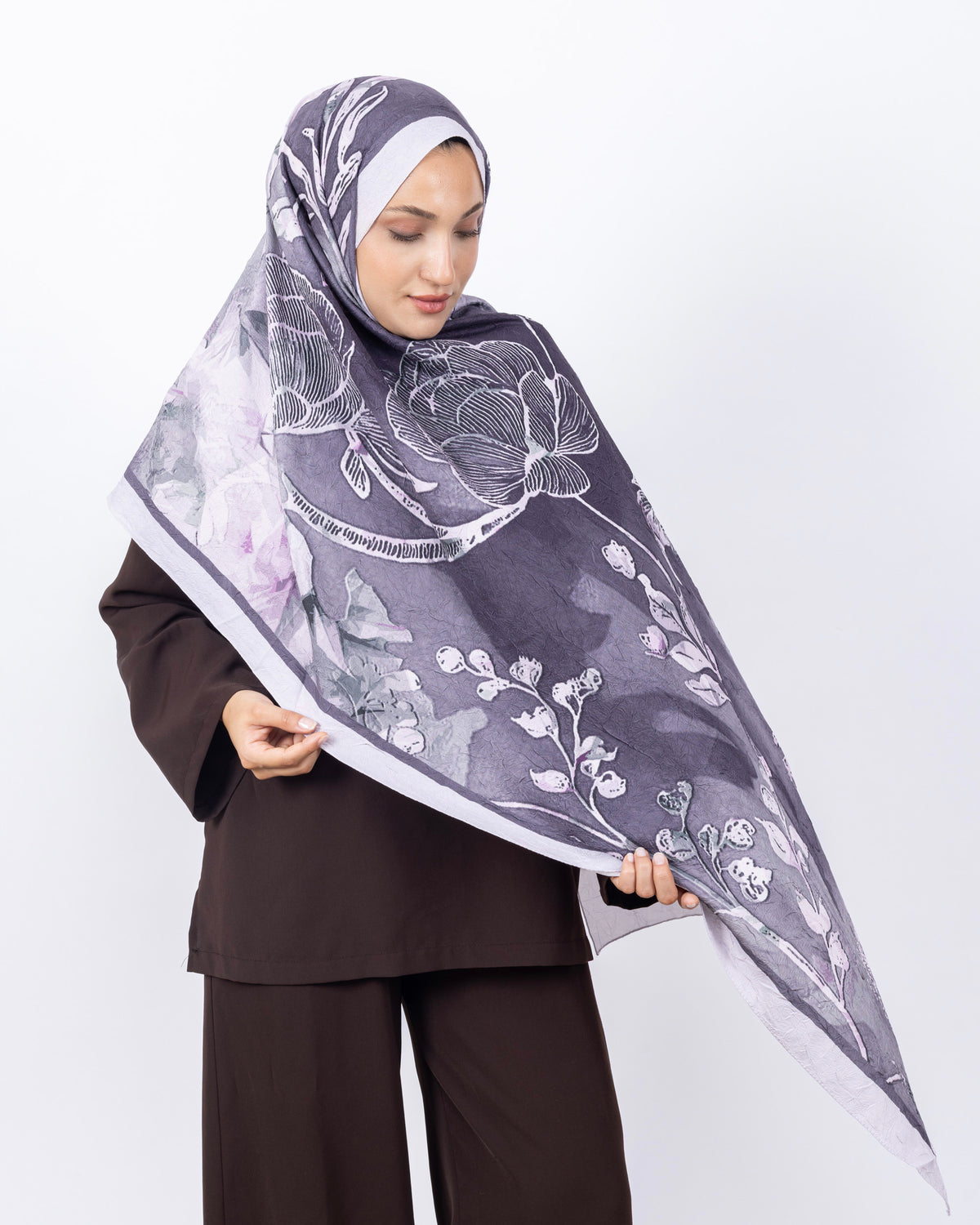 Mikro Bambu Kraş Şal D025 Lila