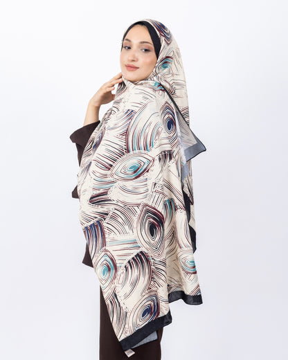 Mikro Bambu Kraş Şal D022 Siyah-Bej