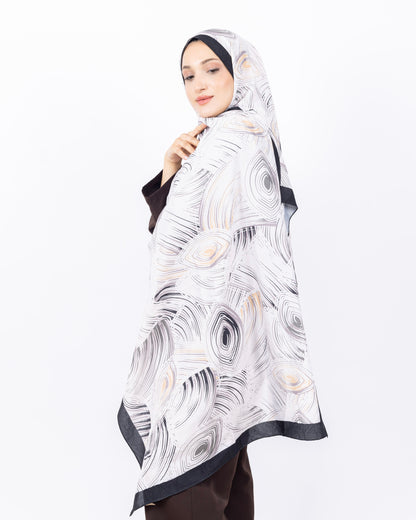 Mikro Bambu Kraş Şal D022 Siyah-Sarı