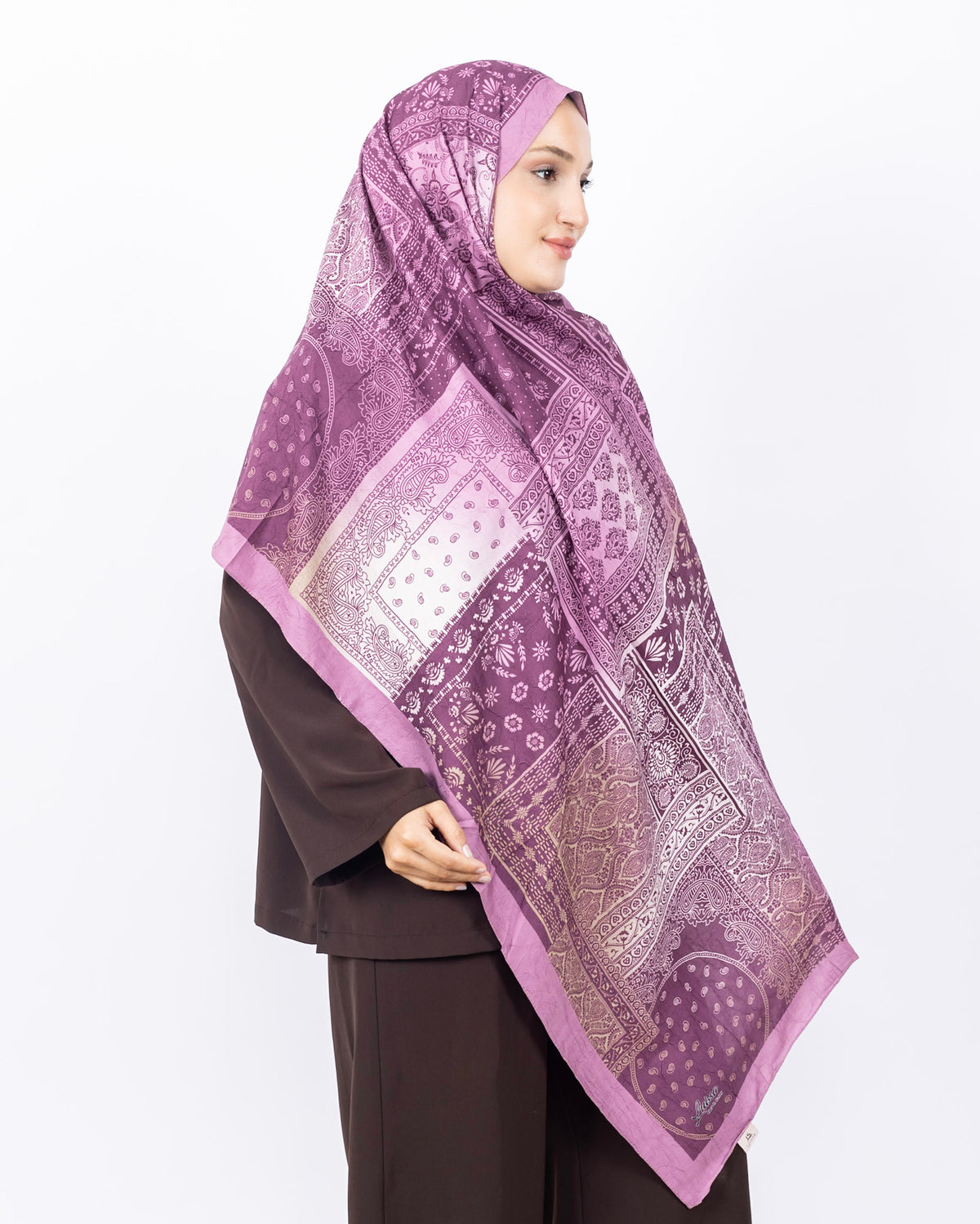 Mikro Bambu Kraş Şal D034 Gül Kurusu