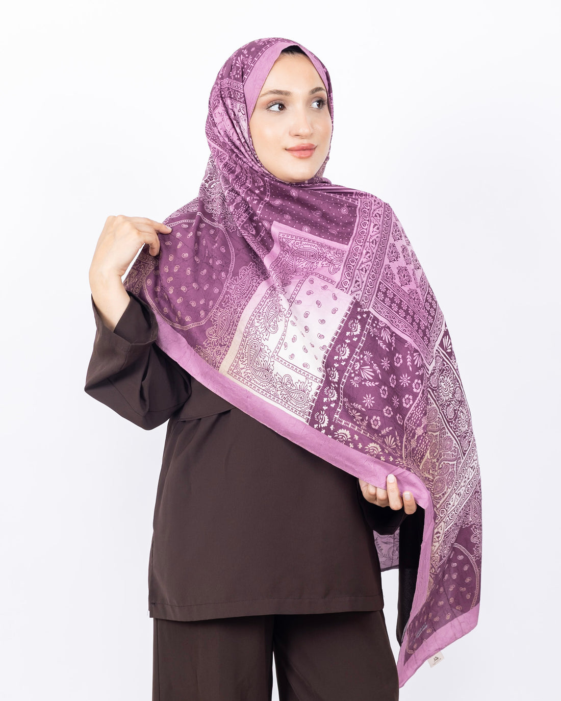 Mikro Bambu Kraş Şal D034 Gül Kurusu