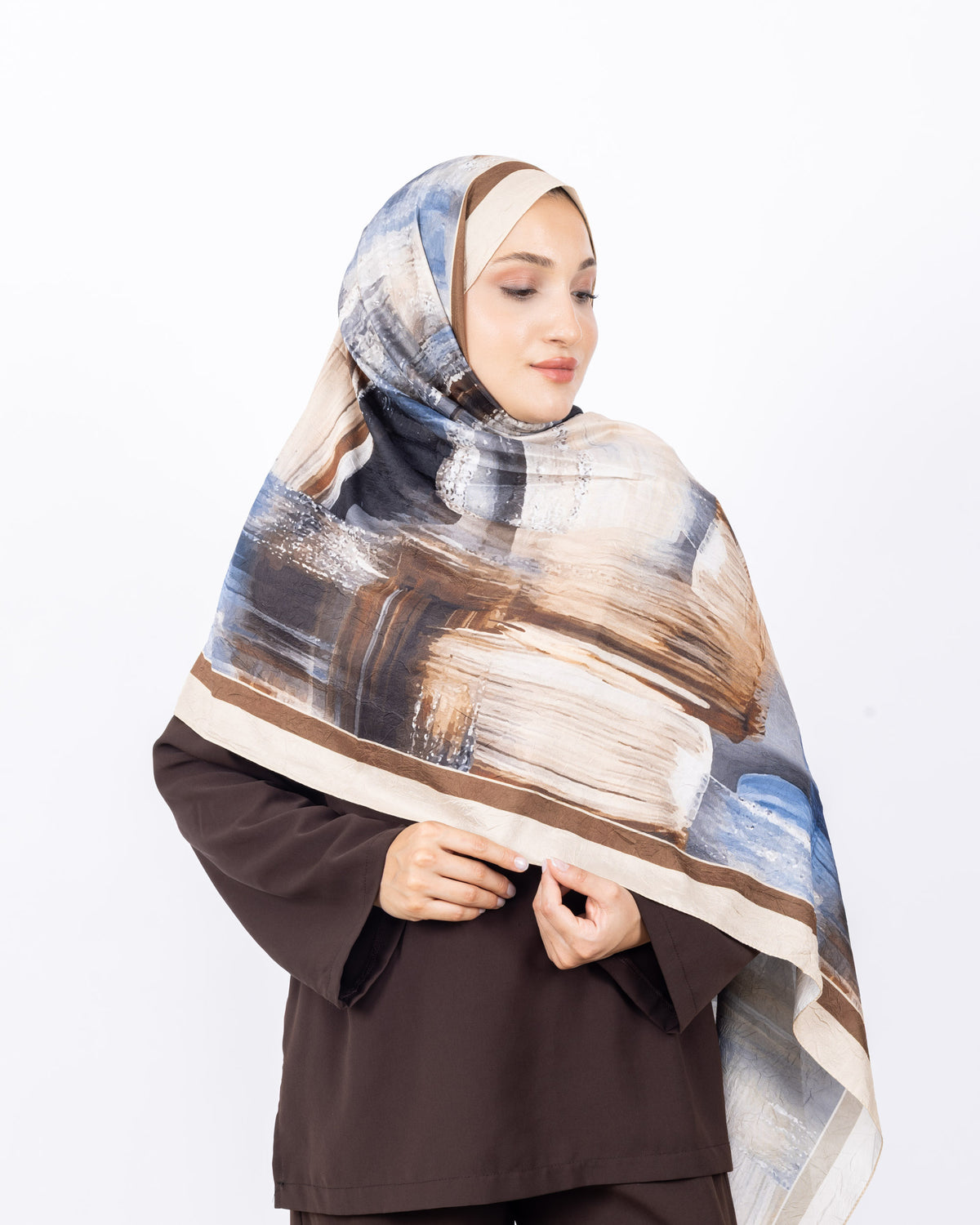 Mikro Bambu Kraş Şal D021 Bej