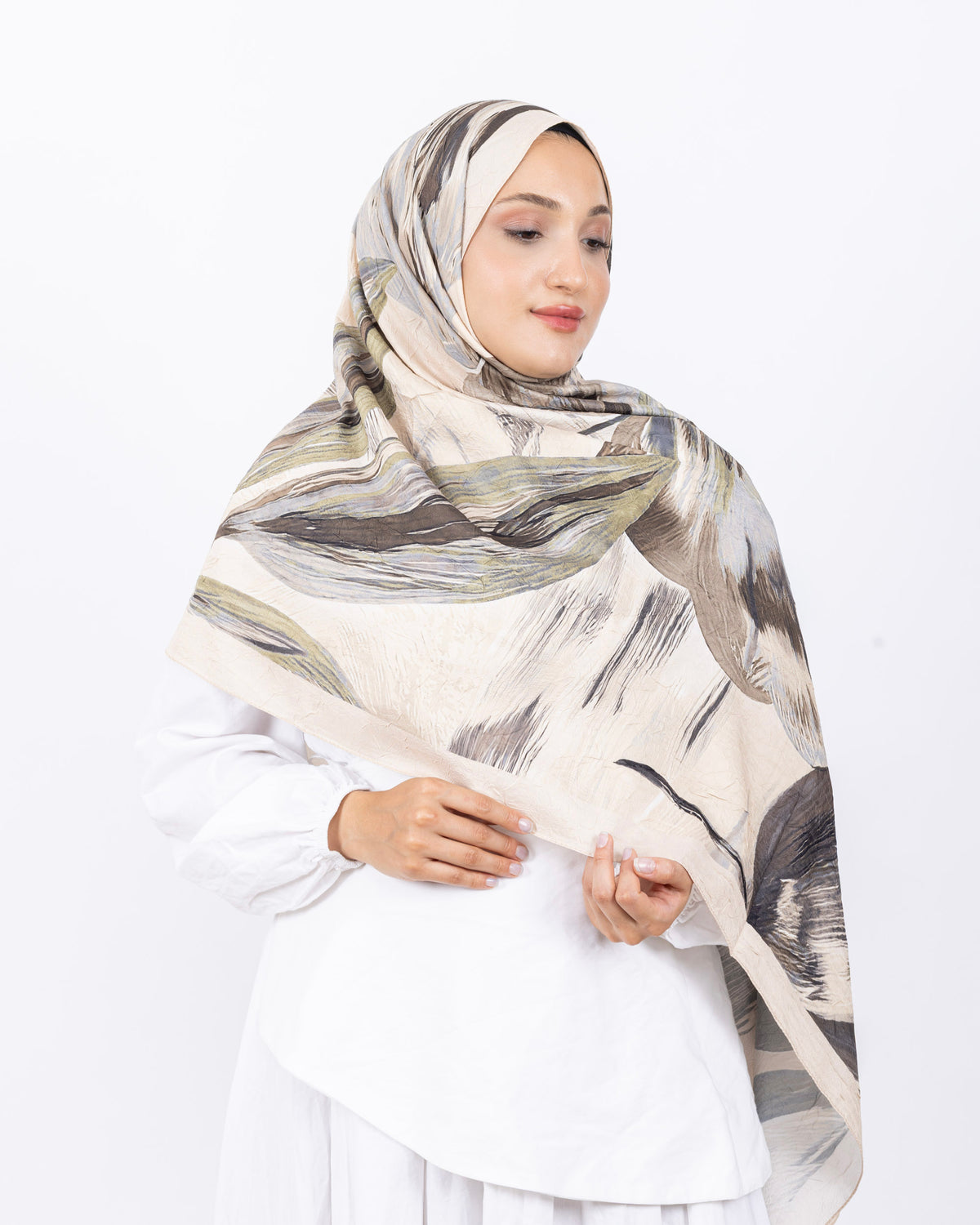 Mikro Bambu Kraş Şal D033 Taş Rengi
