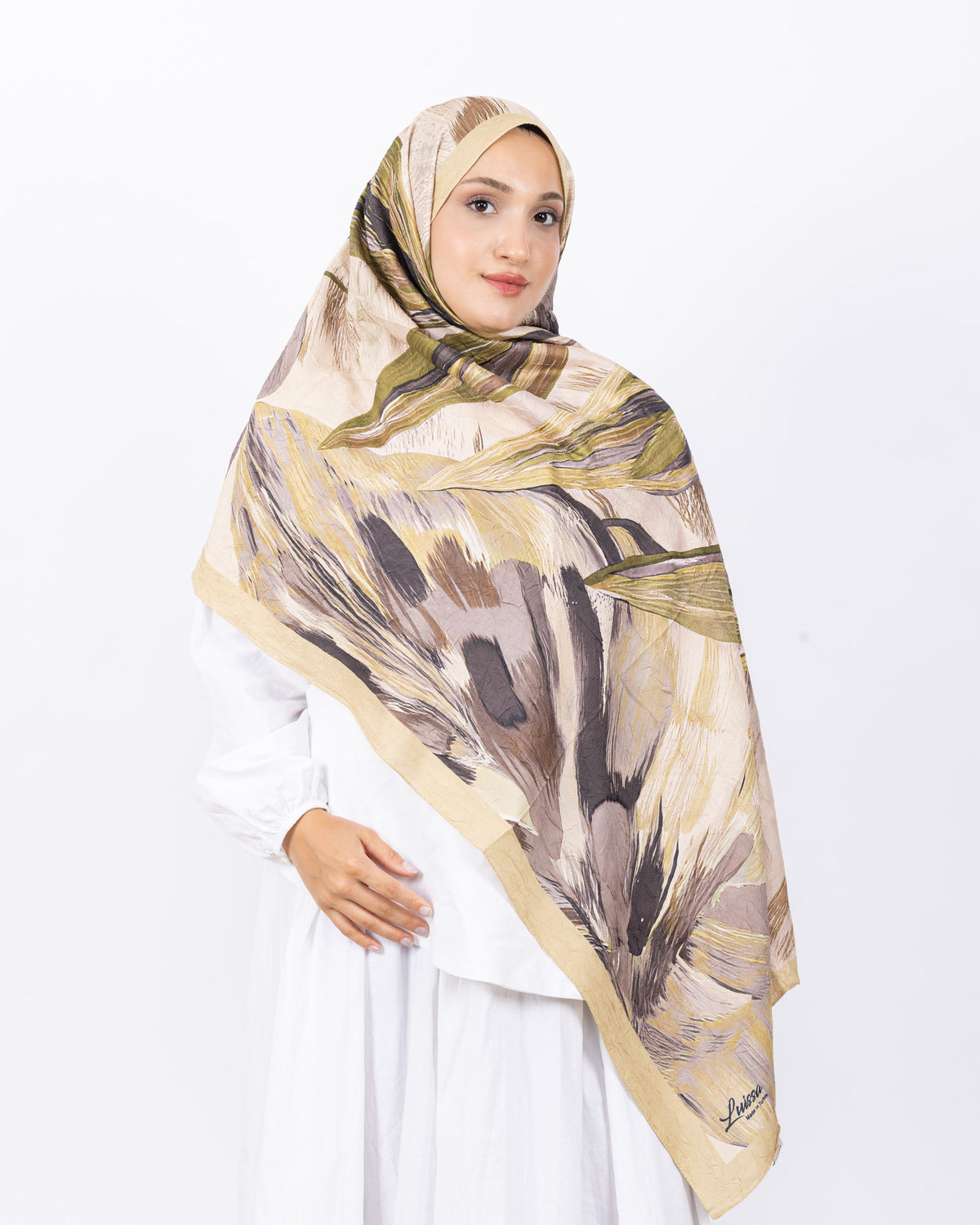 Mikro Bambu Kraş Şal D033 Hardal Sarısı