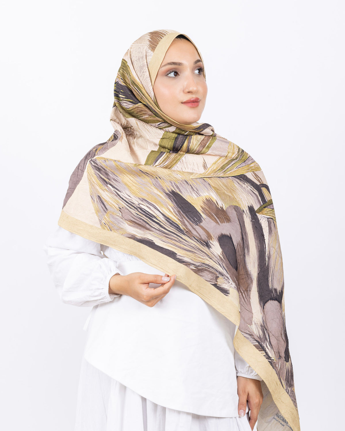 Mikro Bambu Kraş Şal D033 Hardal Sarısı