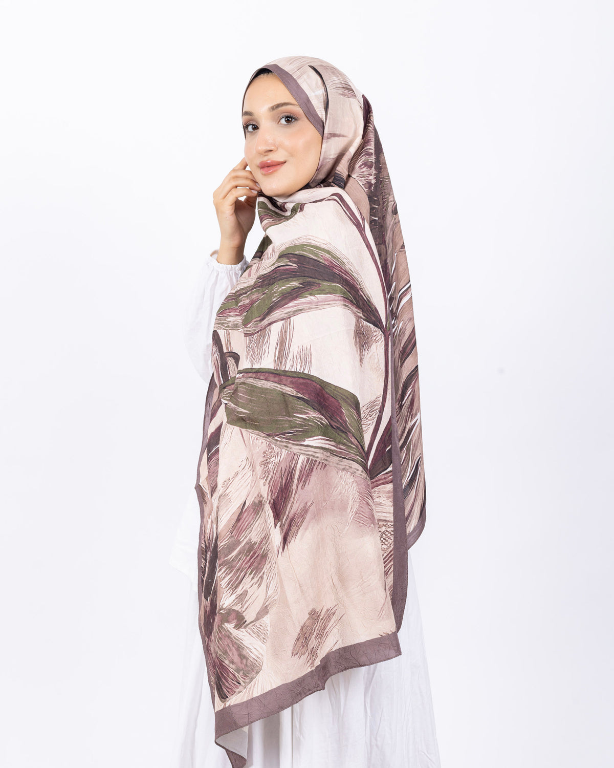 Mikro Bambu Kraş Şal D033 Vizon