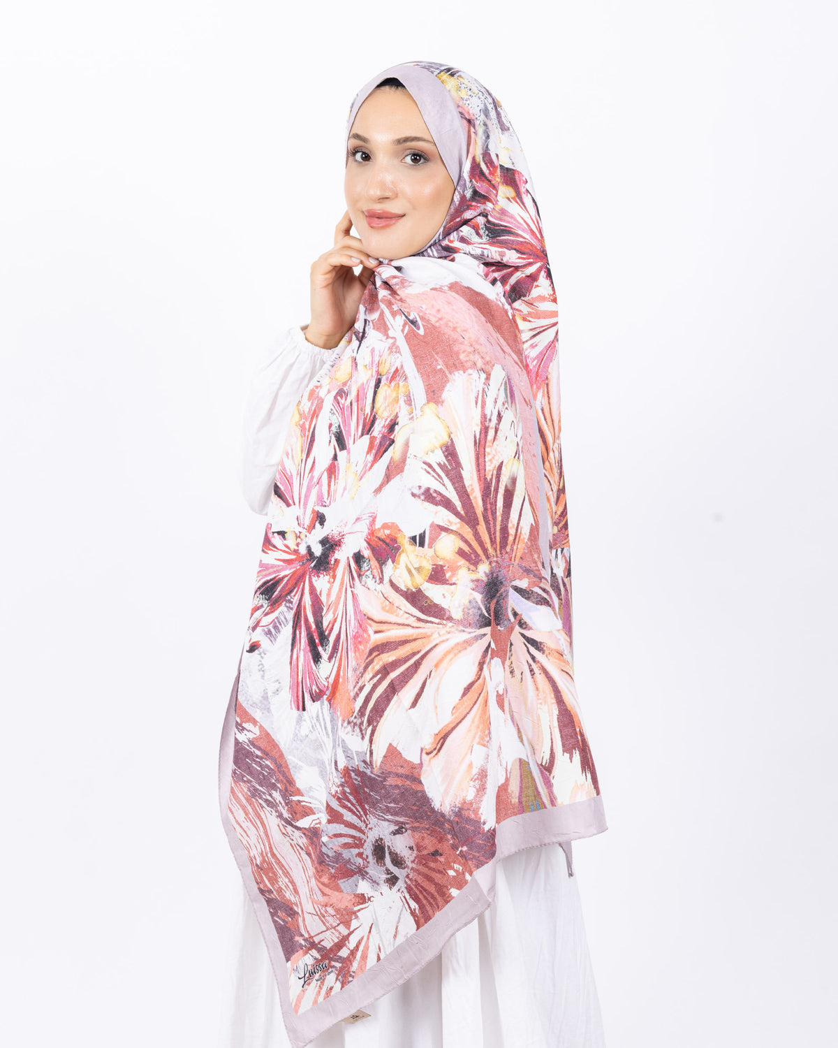 Mikro Bambu Kraş Şal D020 Açık Vizon