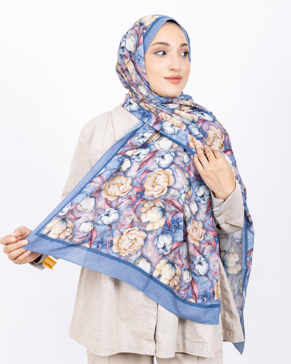 Soft Bambu Kraş Şal D036 Mavi