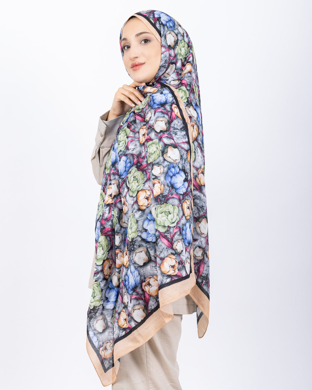 Soft Bambu Kraş Şal D036 Somon